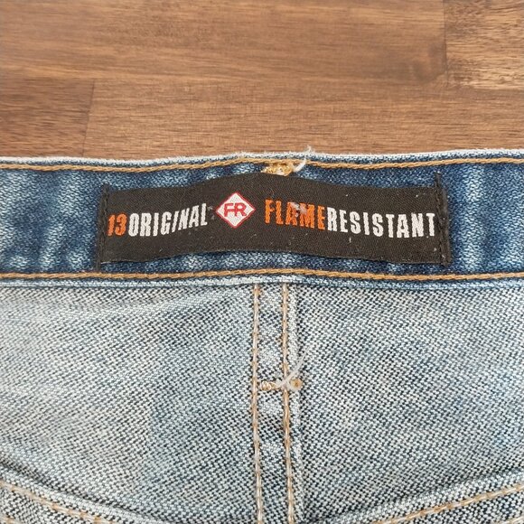 Wrangler FR Jeans Mens 42x34 Blue Flame Resistant 13MWZ Original Fit ARC Denim, - Picture 6 of 13